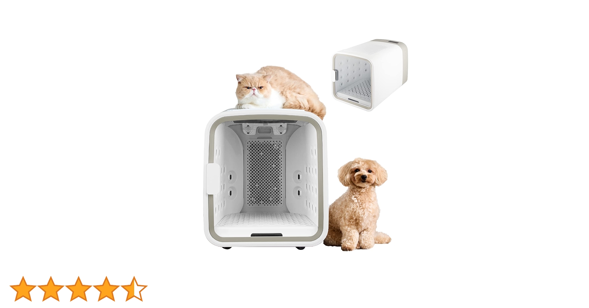 nelloペットドライヤー ホワイト 新モデル Amazon | nello ペットドライルーム＋Deo 日本製モーター2基搭載 獣